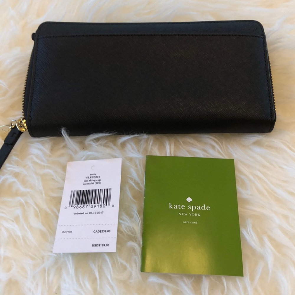 Kate Spade Neda Jazz Things Up Cat Wallet NWT - Picture 3 of 5